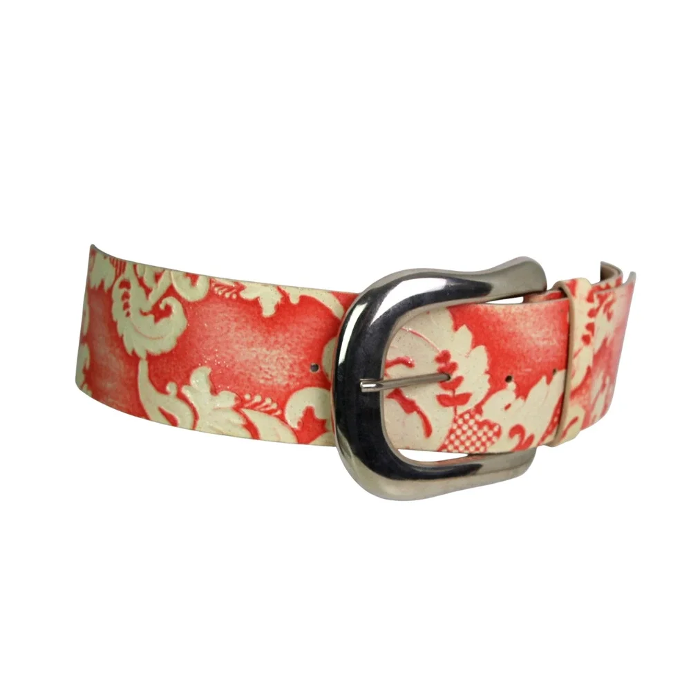 Garuglieri RED WHITE REAL LEATHER 2 1/4